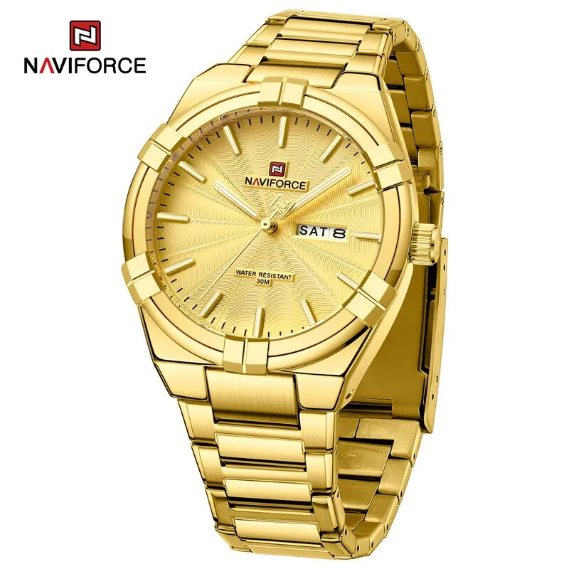 100% Orignal Brand NAVIFORCE NF9218 Men's Fashion Business Calendar Male Waterproof Stainless Steel Wristwatches Relogio Masculino 2023