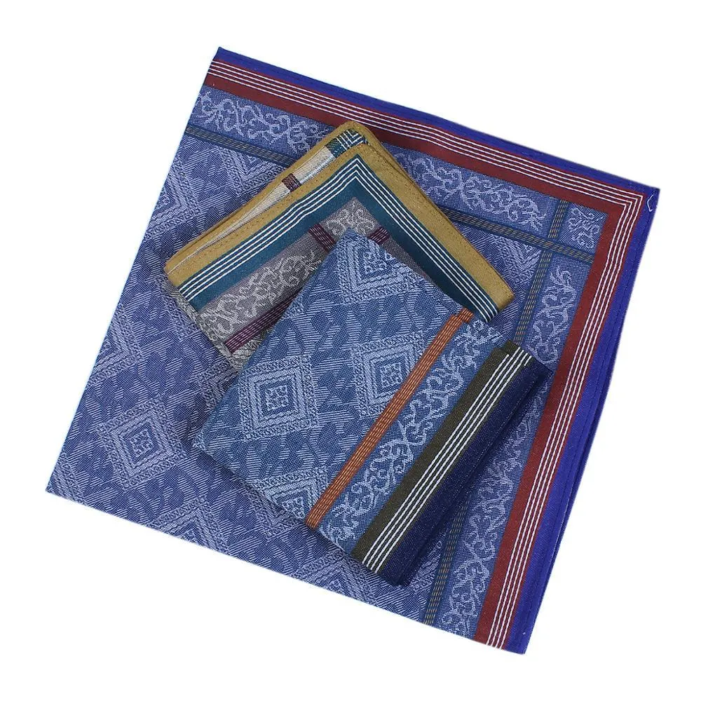 3 Pieces Jacquard Cotton Handkerchief Set