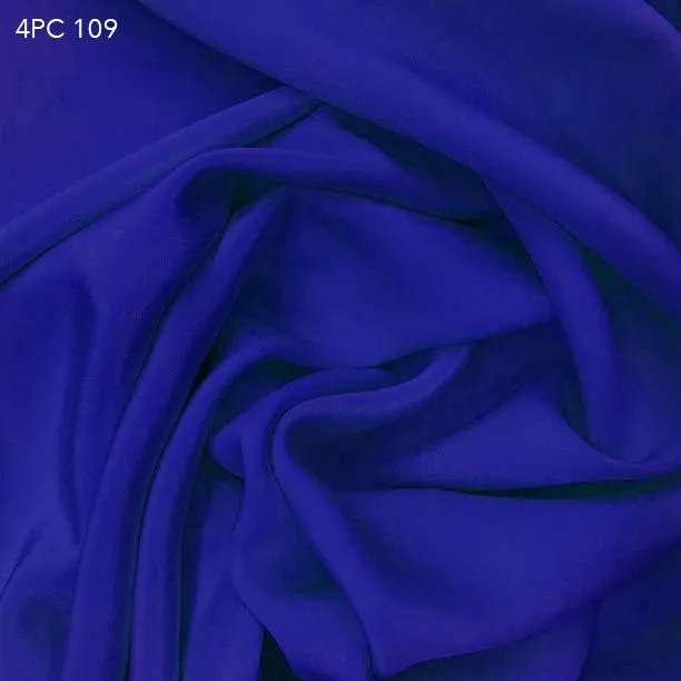 4 Ply Silk Crepe - Royal Blue