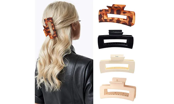 8 Piece Glossy Frosted Hair Clips