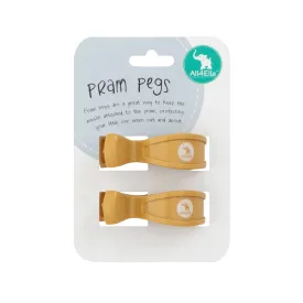 All 4 Ella Pram Pegs 2 Pack - Mustard