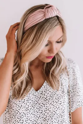 All Caught Up Headband in Blush