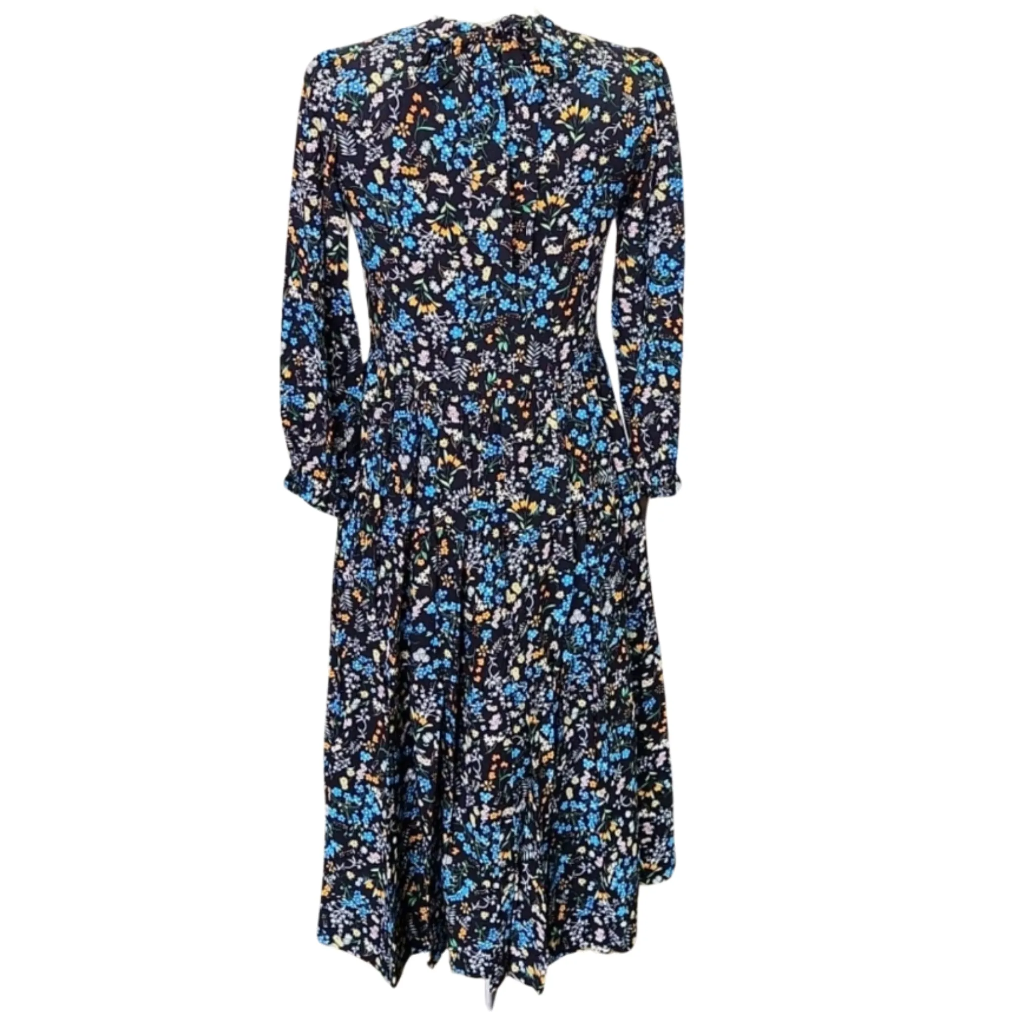 Arwen Tiered Dress Black Mini Floral