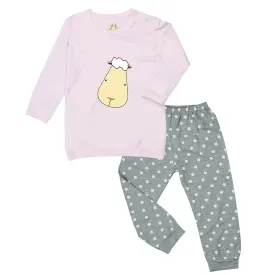 Baa Baa Sheepz Long Sleeve Shirt   Pants - Pink Big Face   Polka Dots