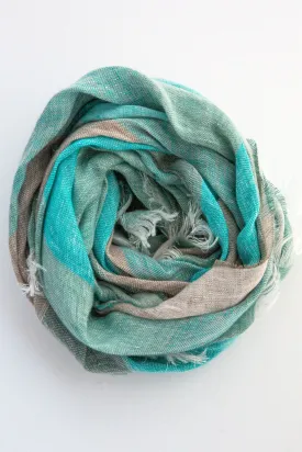 Big Stripe Linen Scarf