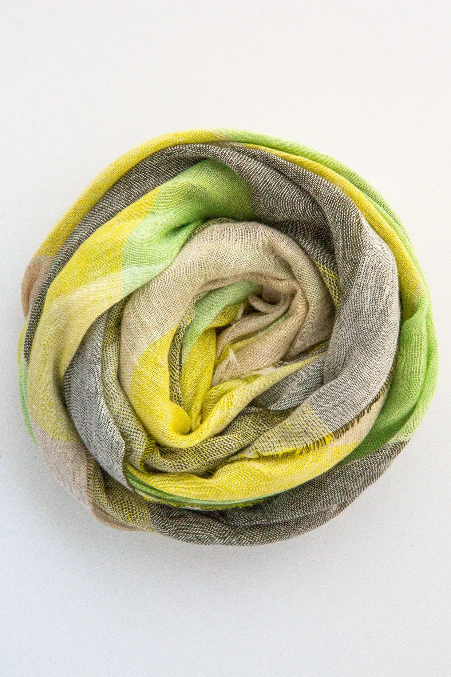 Big Stripe Linen Scarf