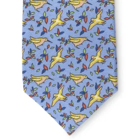 Birds in Flight: Tie - Blue