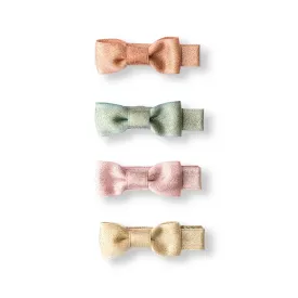 Bows Fabric Pastel Shades Hair Clips