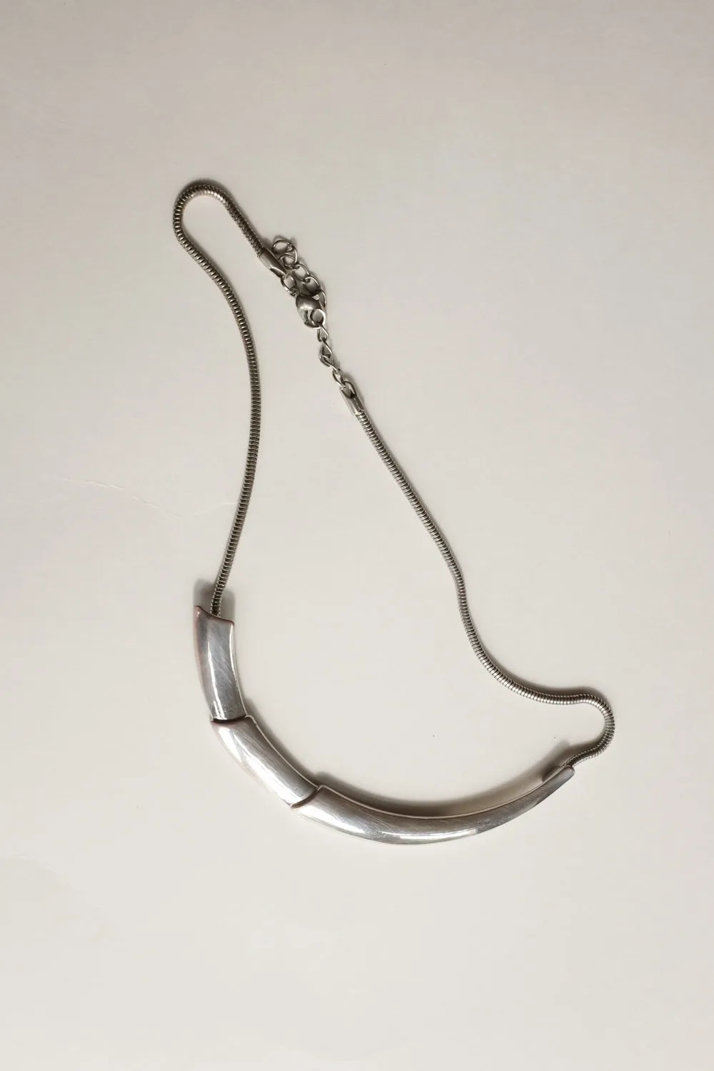 CLEAN CHOKER VINTAGE SILVER NECKLACE