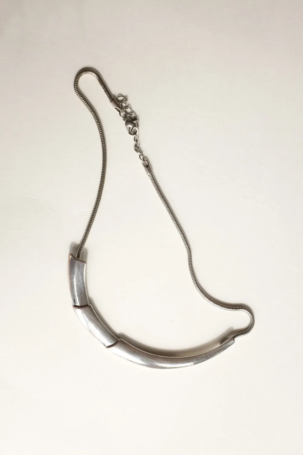 CLEAN CHOKER VINTAGE SILVER NECKLACE