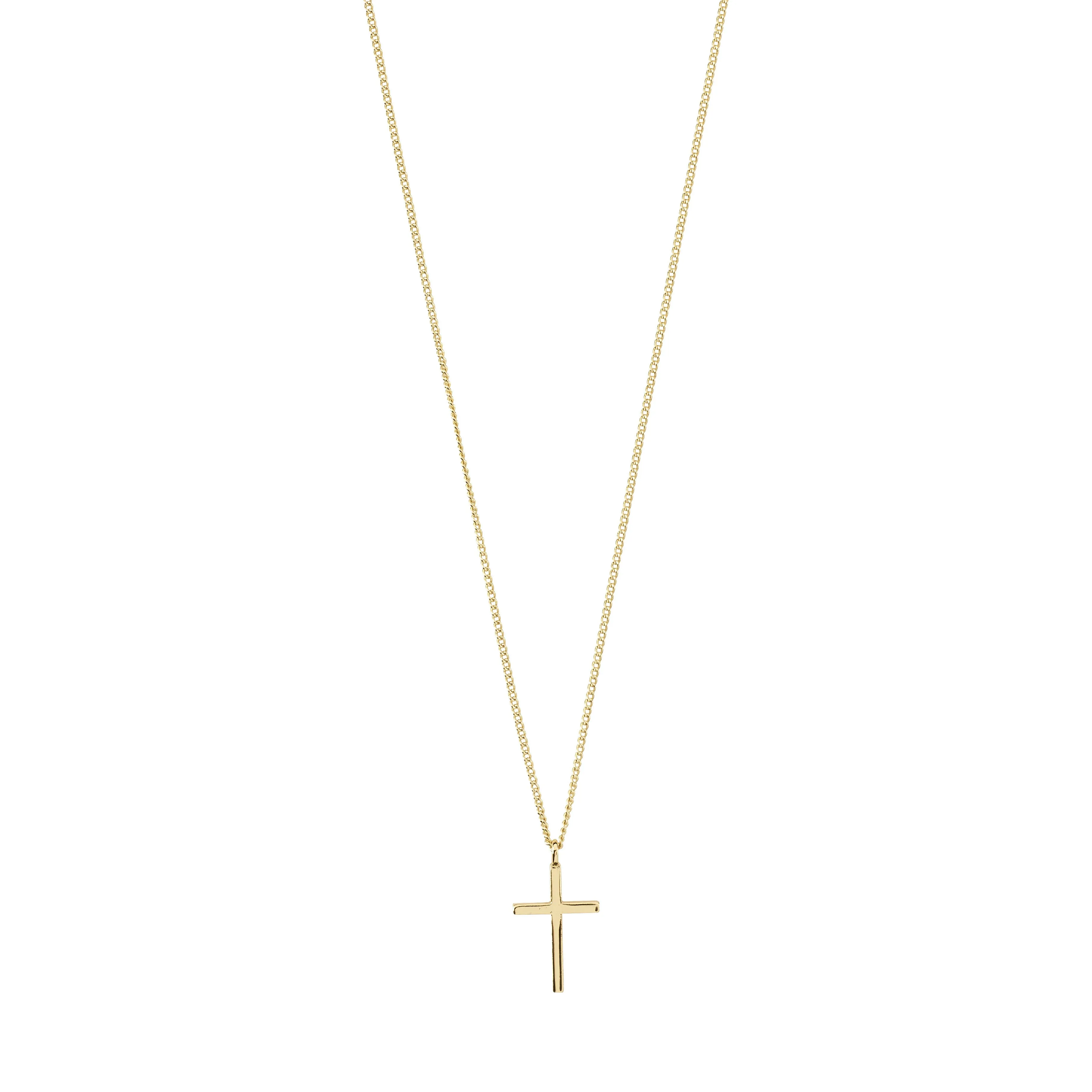 DAISY recycled cross pendant necklace gold-plated