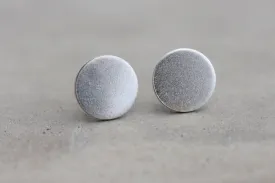 Frosted Stud Earrings in Silver