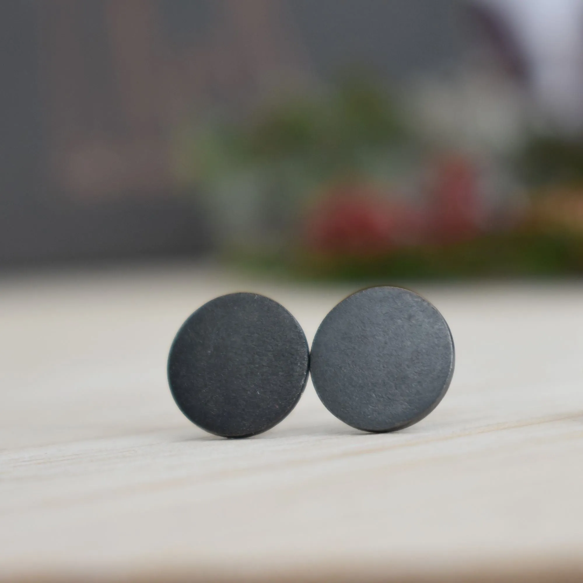 Frosted Stud Earrings in Silver