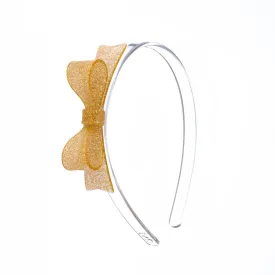 Glitter Gold Bow Tie Headband