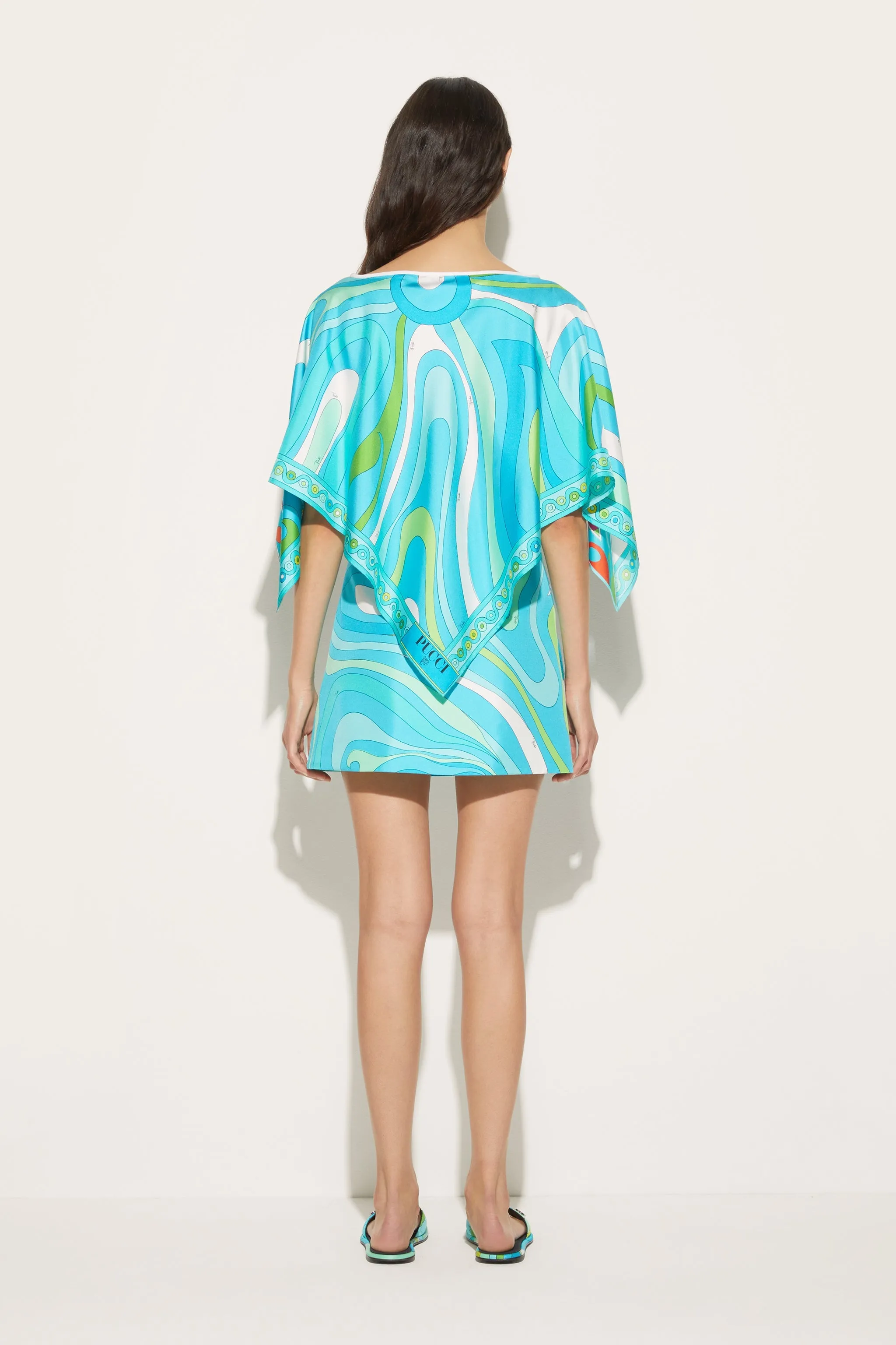 Iride-Print Silk Top