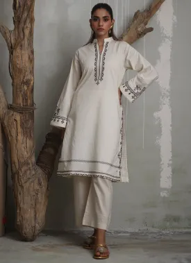 Ivory Embroidered Kurta