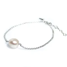 Keshi Pearl Bracelet Silver