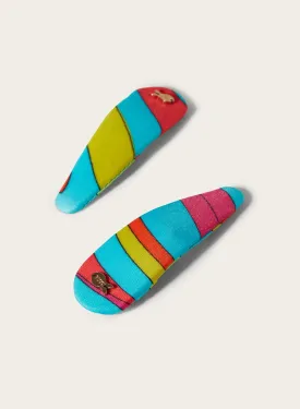 Marmo-Print Hair Clips