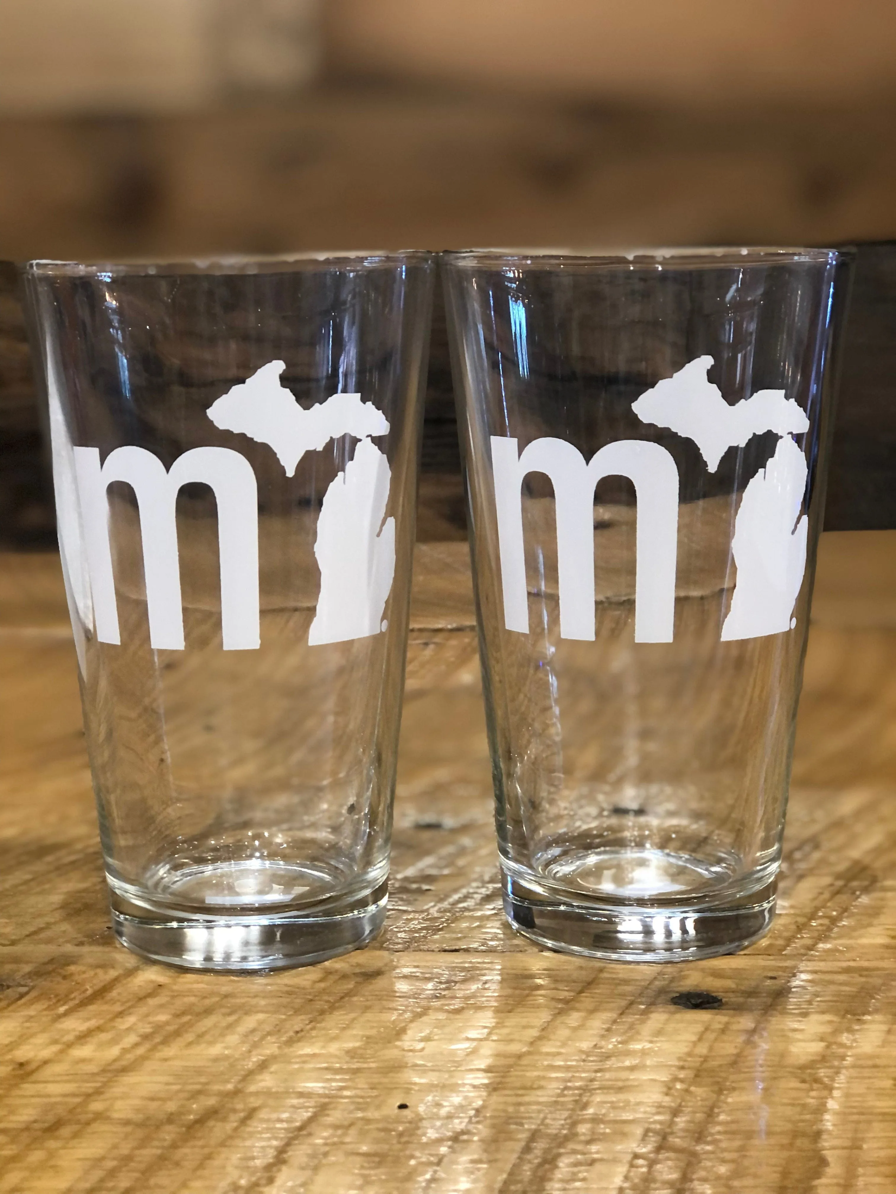 mi Pint Glasses - Set of 2