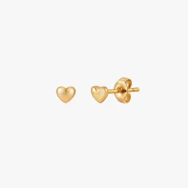 Mini Puff Heart Stud Earrings