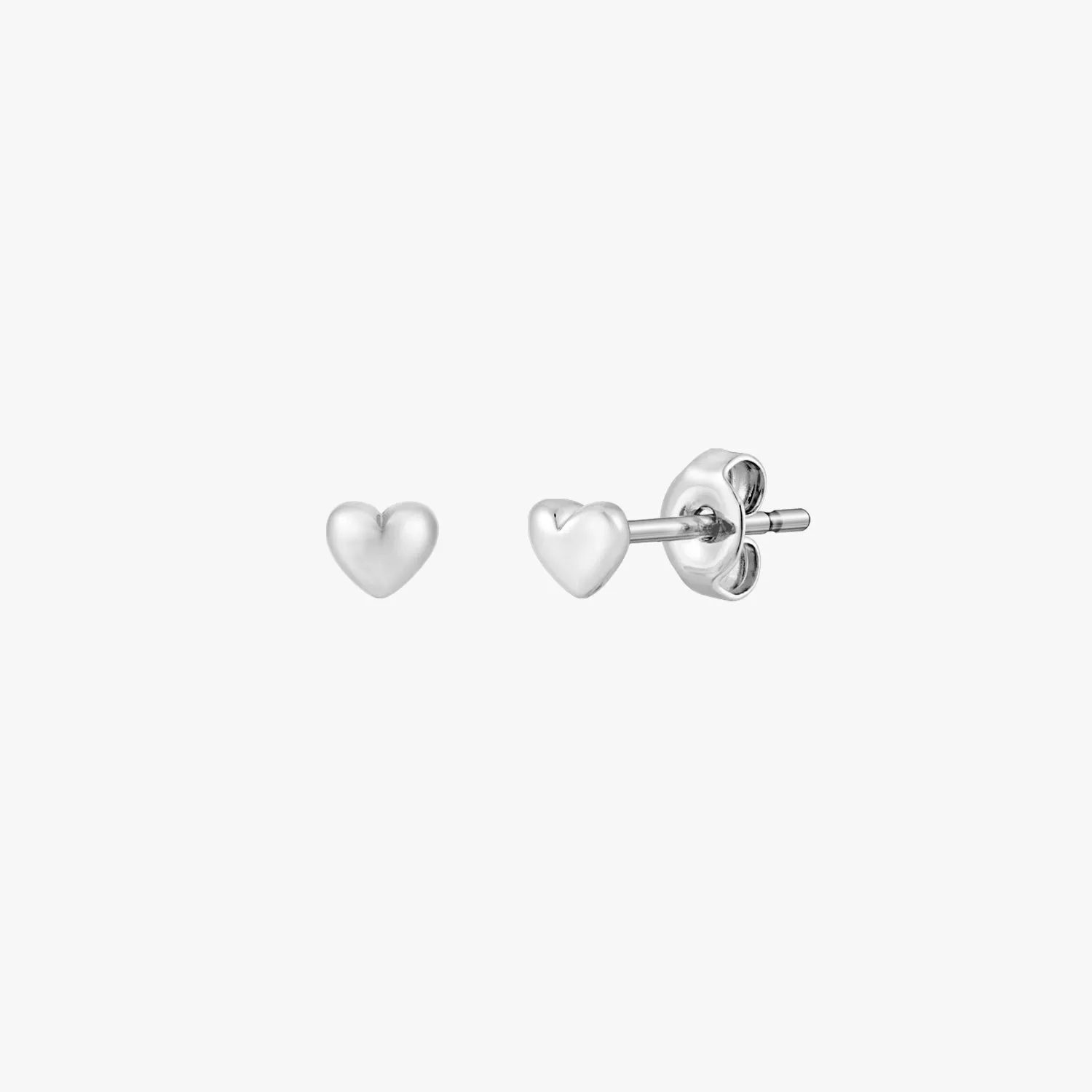 Mini Puff Heart Stud Earrings