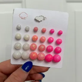 Multi Color Ball Stud Earring