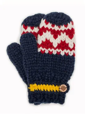 Navy Retro CBC Official Winter Mittens - Cozy & Stylish Hand Warmers