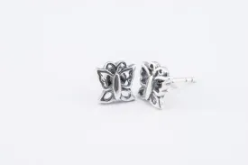 Sterling Silver Thai  Stud Earrings Butterfly