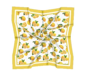 Summer Lemons Satin Scarf