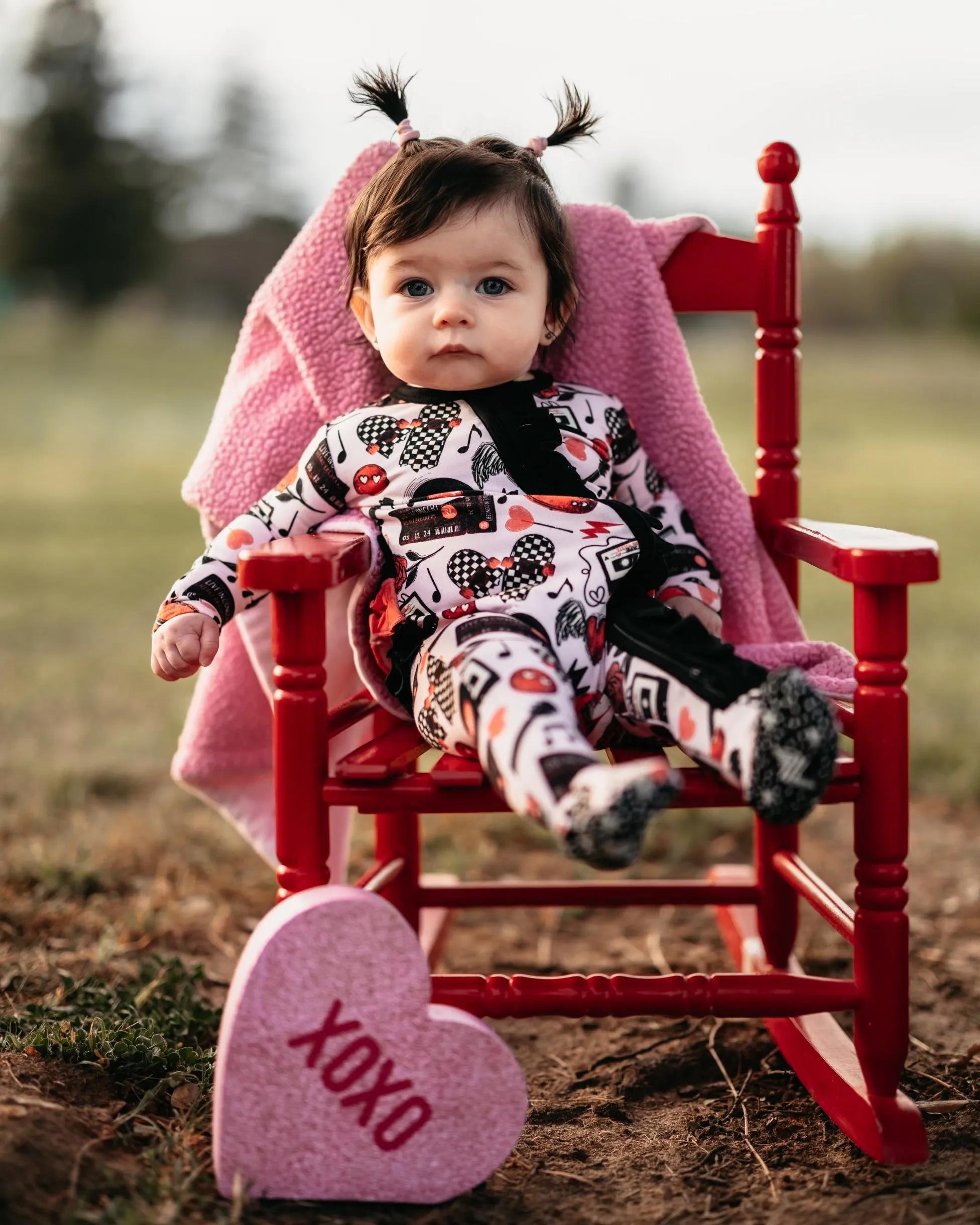 Treble Maker (Pink) Ruffle Footie Snoozer