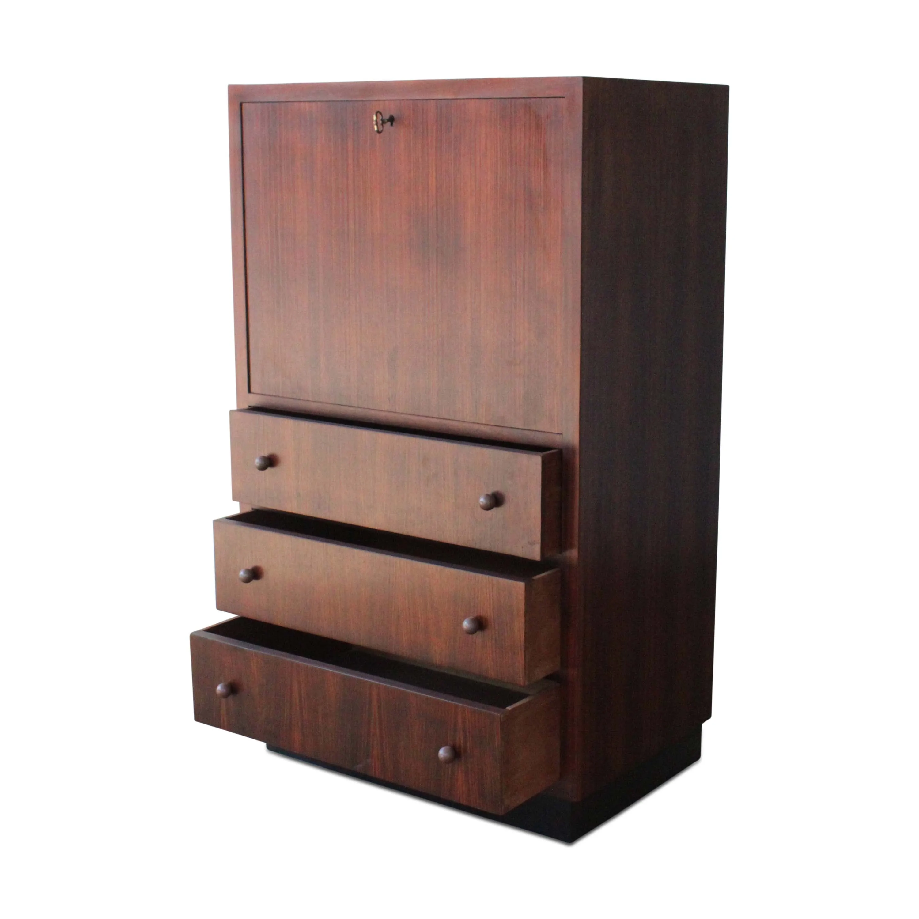 Vintage Rosewood Secretary Bureau Cabinet, France, 1930s