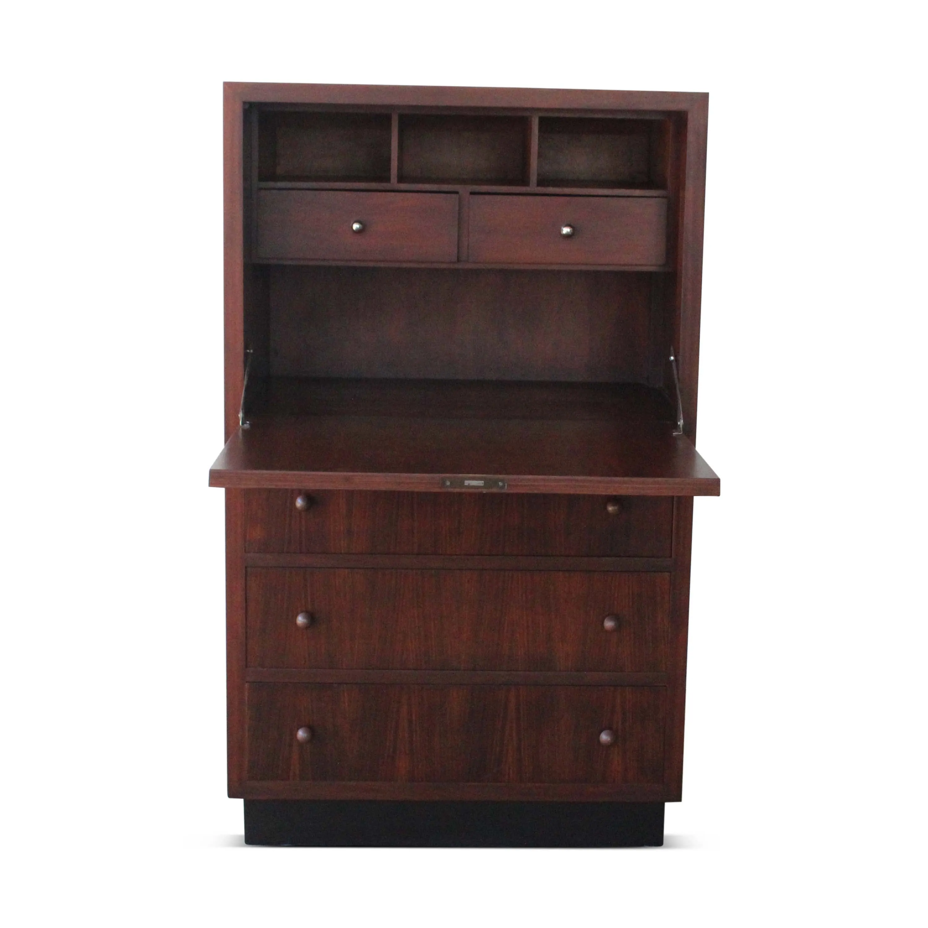 Vintage Rosewood Secretary Bureau Cabinet, France, 1930s