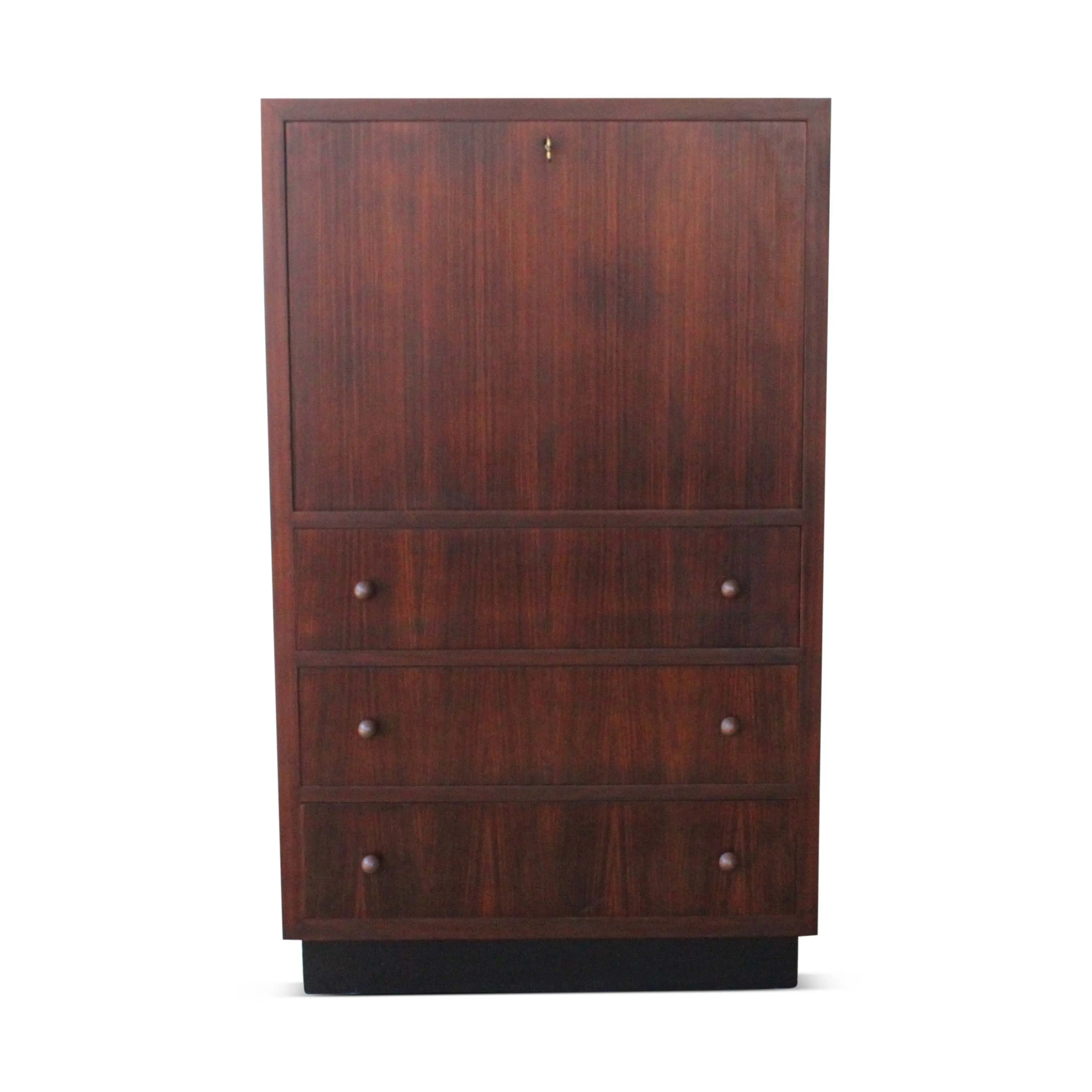 Vintage Rosewood Secretary Bureau Cabinet, France, 1930s