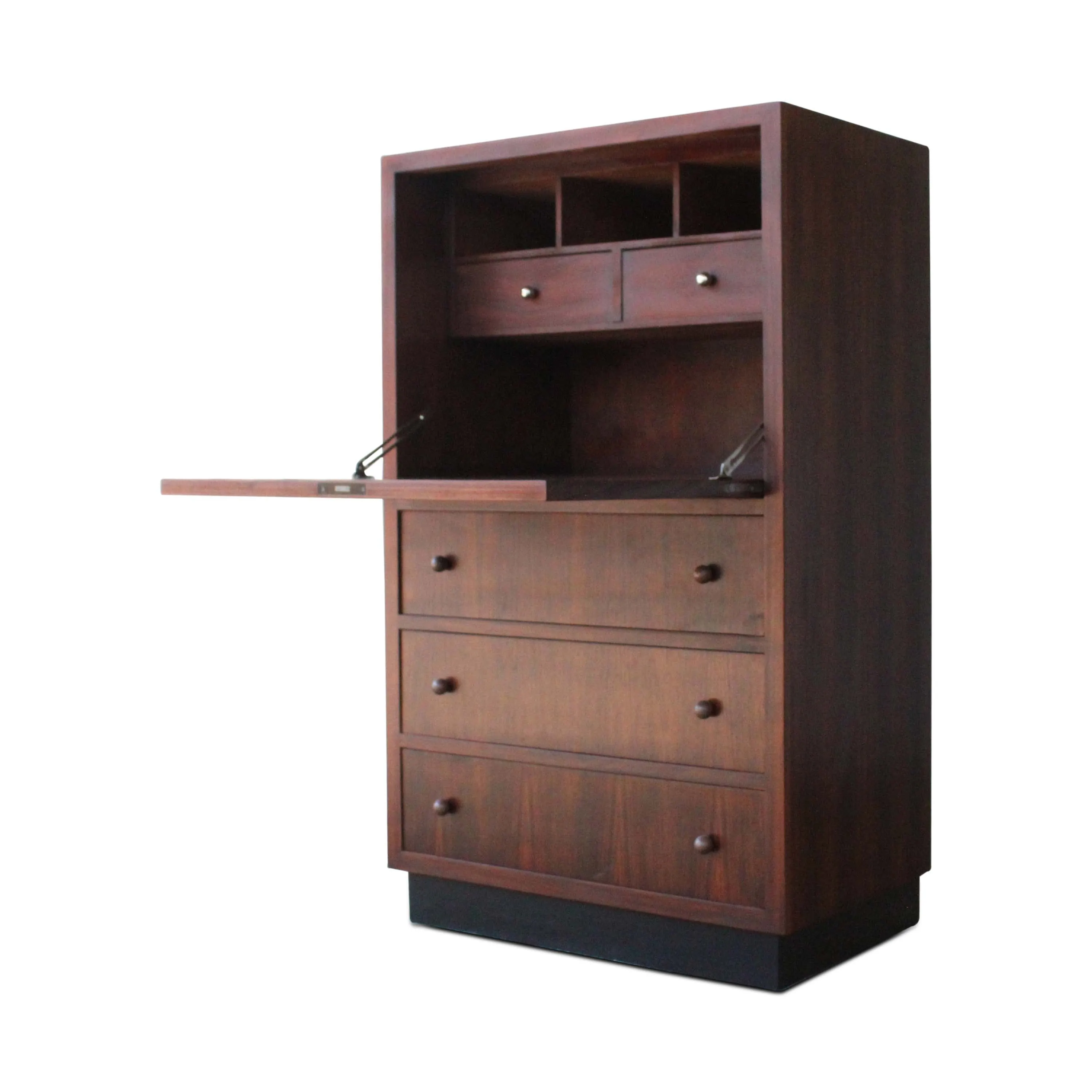 Vintage Rosewood Secretary Bureau Cabinet, France, 1930s