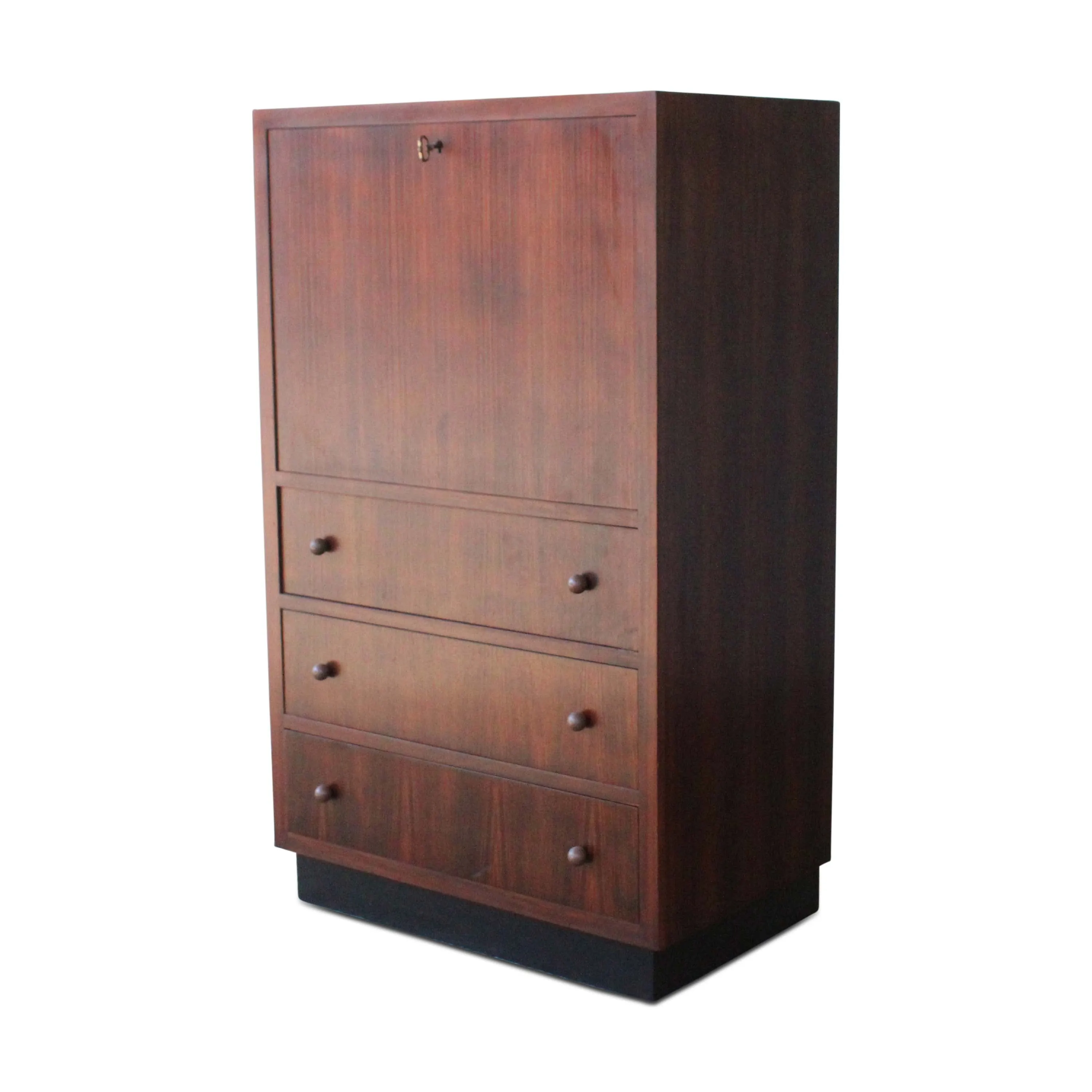 Vintage Rosewood Secretary Bureau Cabinet, France, 1930s