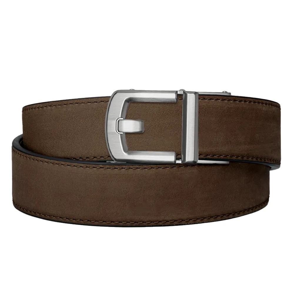 X8 NICKEL BUCKLE | BUFFALO LEATHER GUN BELT 1.5"